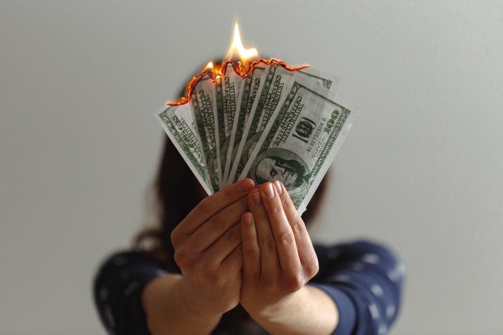 burning money on weight loss fads