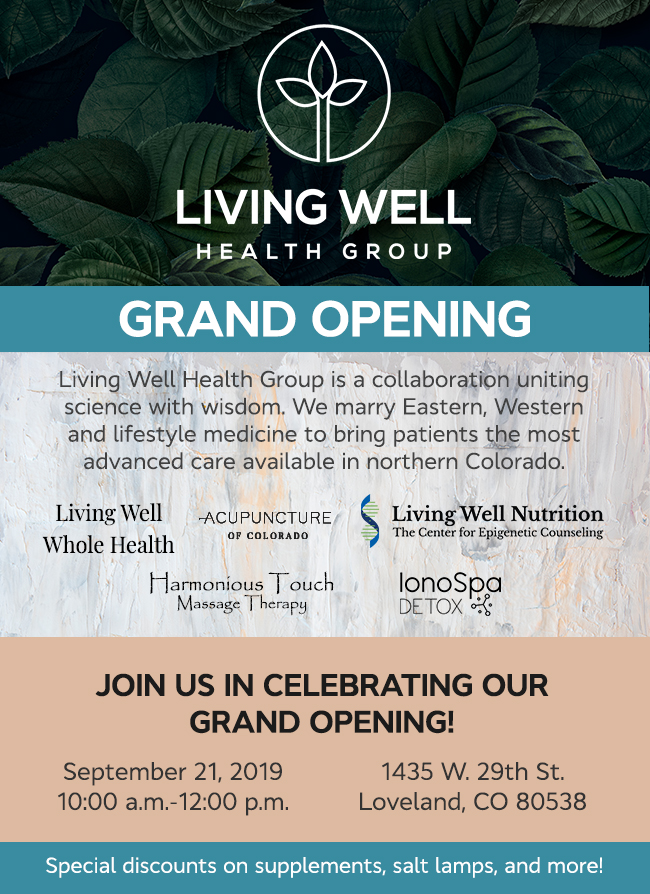 Living Well Health Group Grand Opening Celebration Invitation