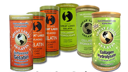 cannisters of Great Lakes Gelatin