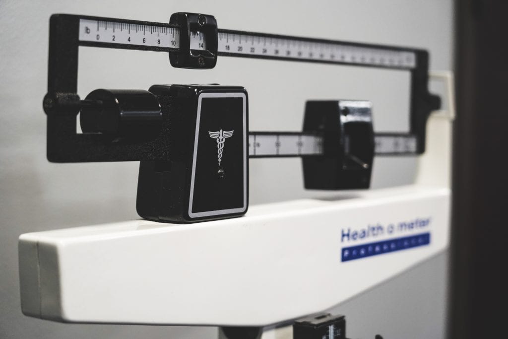 doctor's scale part of healthy weight loss program